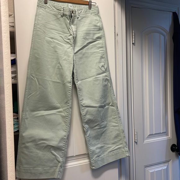 Gap wide Leg crop Girl Friend chino size 8 - Picture 3 of 17